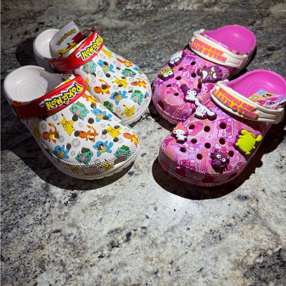 Other - Colorful Cartoon Kids Clogs 2 Pairs of Crocs size C13